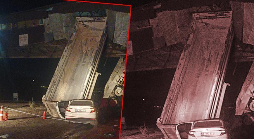 Ankara'da damperi açılan kamyona otomobil çarptı: 1 ölü, 3 yaralı