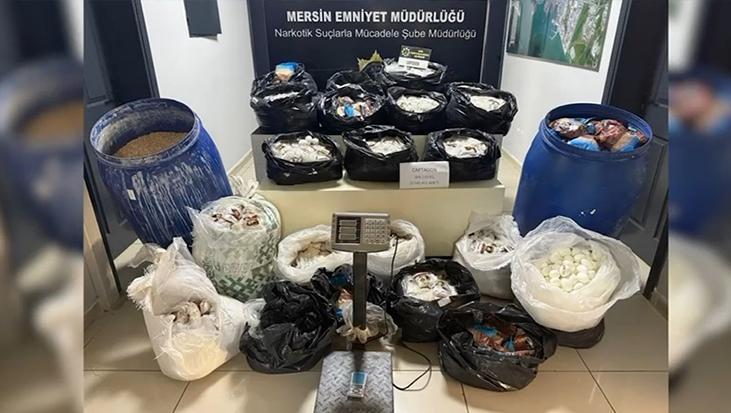Mersin'de 3 milyon 542 bin uyuşturucu hap ele geçirildi: 8 gözaltı