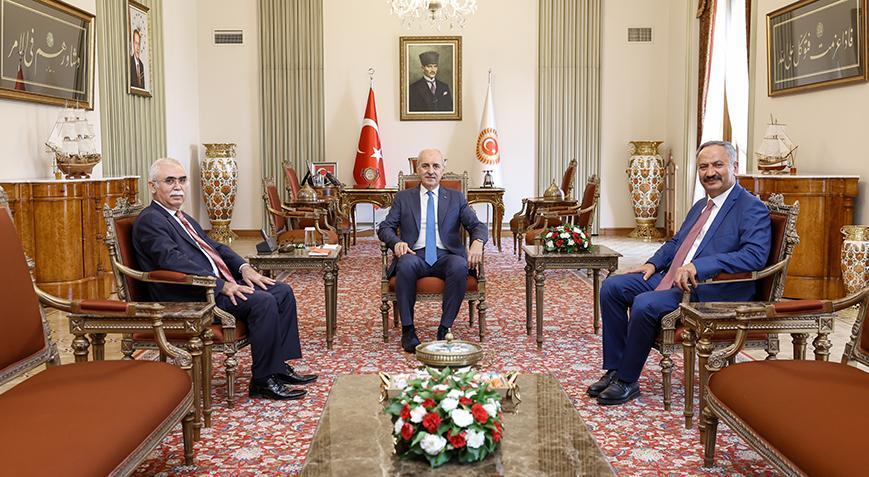 TBMM Başkanı Numan Kurtulmuş, AYM Başkanı Özkaya'yı kabul etti